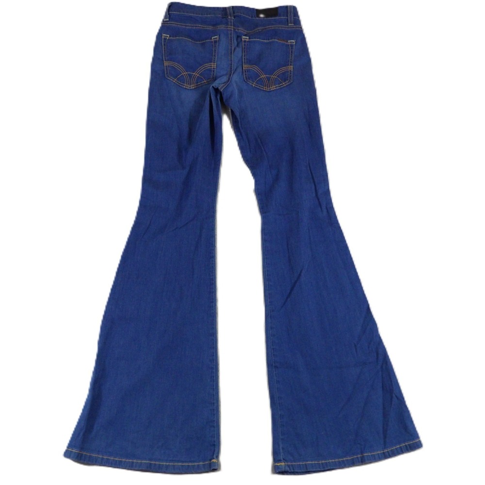 Y2K Bebe Aquarius High Waist Flare Jeans Women 25 Blue Bell Bottom Denim USA 00s